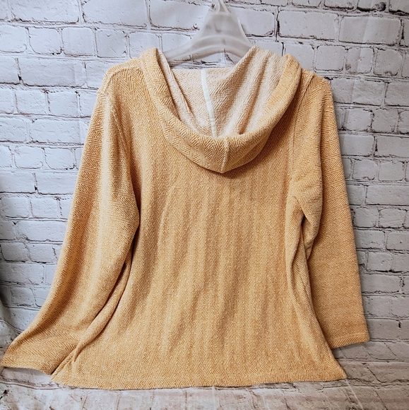 Faherty Whitewater Women's Hooded Sweater Poncho Orange XXL - Picture 2 of 16